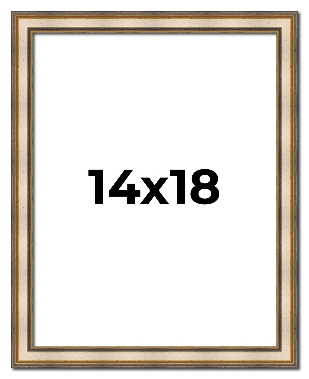 14x18 Refined Silver Picture Frame - UV Acrylic, Foam Board Backing, Hanging Hardware